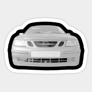 Saab 93 classic car Sticker